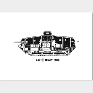 A7V Heavy Tank - WW1 Posters and Art